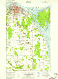 Sault Ste. Marie South 1951 topographic map thumbnail