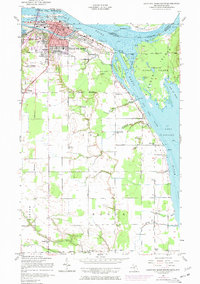 Sault Ste. Marie South 1951 topographic map thumbnail