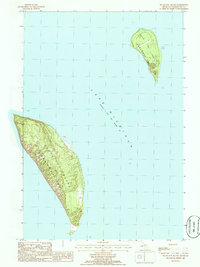 South Fox Island 1986 topographic map thumbnail