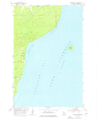 Traverse Island 1954 topographic map thumbnail