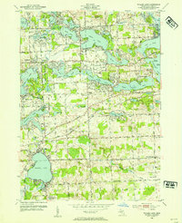 Walled Lake 1952 topographic map thumbnail