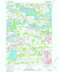 Walled Lake 1969 topographic map thumbnail