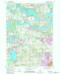 Walled Lake 1969 topographic map thumbnail
