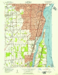 Wyandotte 1952 topographic map thumbnail