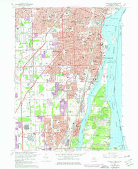 Wyandotte 1967 topographic map thumbnail
