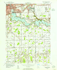 Ypsilanti East 1953 topographic map thumbnail