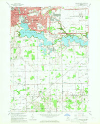 Ypsilanti East 1967 topographic map thumbnail