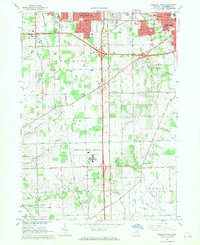 Ypsilanti West 1967 topographic map thumbnail