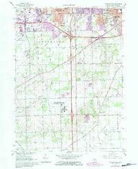 Ypsilanti West 1967 topographic map thumbnail