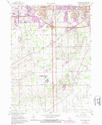 Ypsilanti West 1967 topographic map thumbnail