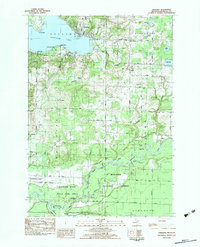 Onekama 1982 topographic map thumbnail