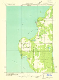 Burnt Bluff NW topographic map thumbnail