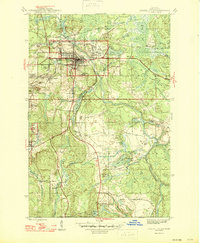 Crystal Falls 1946 topographic map thumbnail