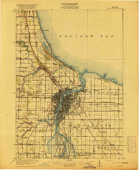 Bay City 1916 topographic map thumbnail