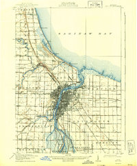 Bay City 1919 topographic map thumbnail