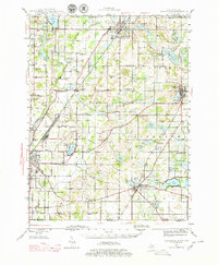 Cassopolis 1945 topographic map thumbnail