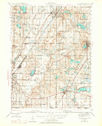 Cassopolis 1945 topographic map thumbnail