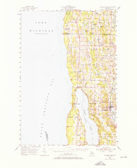Central Lake 1954 topographic map thumbnail