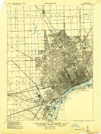 Detroit 1934 topographic map thumbnail