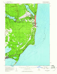 East Tawas 1959 topographic map thumbnail