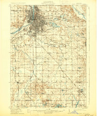 Grand Rapids 1914 topographic map thumbnail