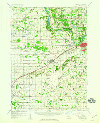Grandville 1958 topographic map thumbnail