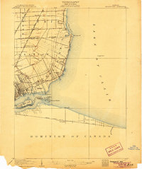 Grosse Pointe 1905 topographic map preview