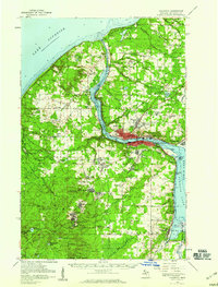 Houghton 1954 topographic map thumbnail