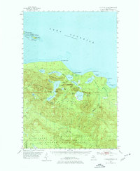 Huron Mountain 1954 topographic map thumbnail