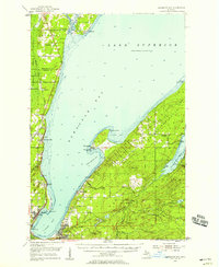Keweenaw Bay 1954 topographic map thumbnail