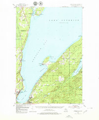 Keweenaw Bay 1954 topographic map thumbnail