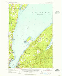 Keweenaw Bay 1954 topographic map thumbnail