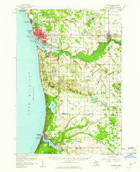 Ludington 1959 topographic map thumbnail