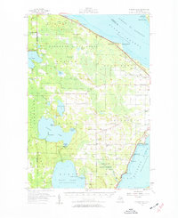 Mullett Lake 1957 topographic map thumbnail