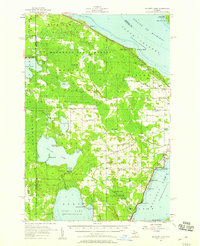 Mullett Lake 1957 topographic map thumbnail