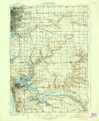 Muskegon 1936 topographic map thumbnail
