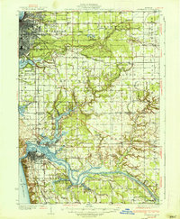 Muskegon 1936 topographic map thumbnail