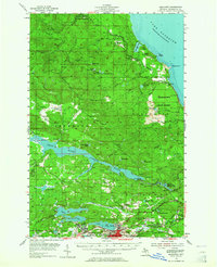 Negaunee 1954 topographic map thumbnail