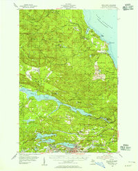Negaunee 1954 topographic map thumbnail