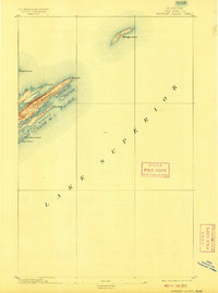 Passage Island 1895 topographic map thumbnail