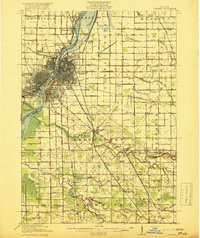 Saginaw 1919 topographic map thumbnail