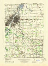 Saginaw 1943 topographic map thumbnail