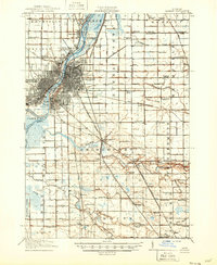 Saginaw 1919 topographic map thumbnail