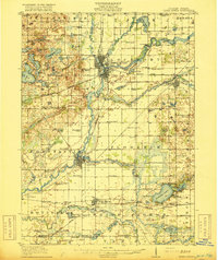 Three Rivers 1916 topographic map preview