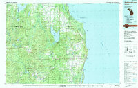 Hubbard Lake 1983 topographic map thumbnail