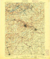 Ann Arbor topographic map thumbnail