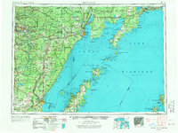 Escanaba 1954 topographic map preview
