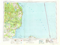 Tawas City 1954 topographic map thumbnail