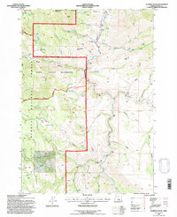 Aldrich Gulch 1992 topographic map thumbnail
