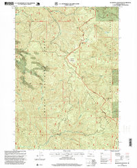 Bearbones Mountain 1997 topographic map thumbnail